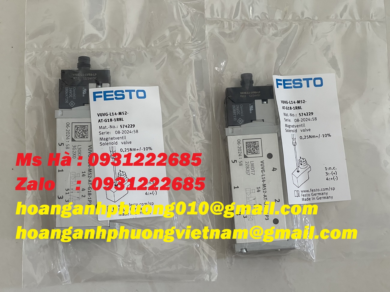 VUVG-L14-M52-AT-G18-1R8L | Van điện từ Festo | thiết bị nhập